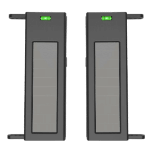 Detector de barrera solar por infrarrojos - Completamente inalámbrica | 2 haces - Alcance de señal hasta 1000m - Alcance máx. de detección 60m - Regulación automática ante interferencias - Alimentación batería 3.3V interna