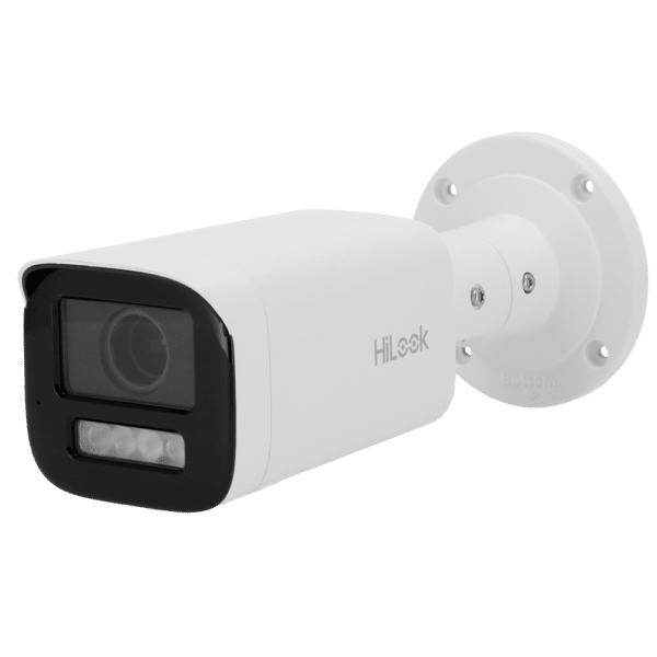 HiLook - Cámara Bullet IP - Resolución 6 Megapixel (3200x1800) - Lente varifocal motorizada 2.8~12 mm | Micrófono - Luz híbrida 50 m | PoE IEEE802.3af | MicroSD - Detección de movimiento 2.0 | IP67