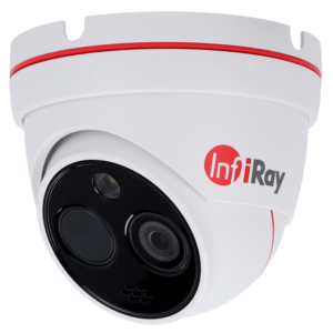 Cámara térmica IP InfiRay FD2 series - Sensor térmico VOx FPA 256x192 12μm | Lente 7mm - Sensor visible 1/2.8" CMOS | 5Mpx | Lente 8mm - Sensibilidad térmica ≤40mK - Rango medición temperatura -20ºC~550º/±2ºC o ±2% - Detección de preventiva de incendios e intrusión