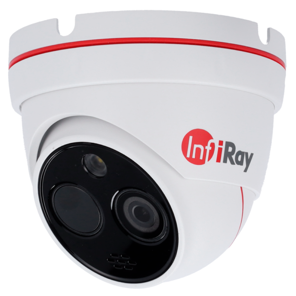 Cámara térmica IP InfiRay FD2 series - Sensor térmico VOx FPA 256x192 12μm | Lente 7mm - Sensor visible 1/2.8" CMOS | 5Mpx | Lente 8mm - Sensibilidad térmica ≤40mK - Rango medición temperatura -20ºC~550º/±2ºC o ±2% - Detección de preventiva de incendios e intrusión