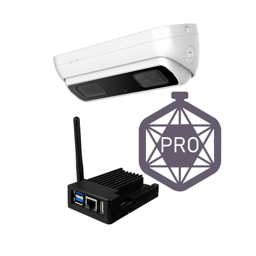 Kit para Control de aforo Multiestancia - Cámara IPCOUNT-3D-EXT-0280 - PC con software SF-COUNT-MULTIROOM - Múltiples visores en las entradas - Reportes e informes personalizados - Sistema multicanal de hasta 100 cámaras