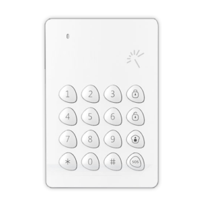 Teclado independiente - Inalámbrico - Antena interna - Permite armado/desarmado - Compatible con llaveros de proximidad - Alimentación 3 pilas AAA 1.5 V LR6