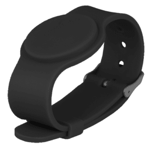 Pulsera de proximidad - ID por radiofrecuencia - MF pasivo | Color negro - Alta frecuencia 13.56 MHz - Correa ajustable por puntos - Máxima seguridad