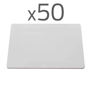 Tarjeta de proximidad - ID por radiofrecuencia - MF pasivo | Formato CR80 - Alta frecuencia 13.56 MHz - Apta para impresoras de tarjetas - Pack de 50 tarjetas
