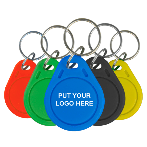 Llavero TAG de proximidad personalizable - MF 13.56 MHz pasivo - Número ID y logo personalizado impresos - Logo personalizado de hasta 2 colores - Color del TAG elegible entre 5 diferente - Enviar al comercial el logo y color elegidos