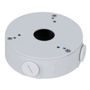 Caja de conexiones - Para cámaras domos - Instalación en techo o pared - Pasador de cables - Color blanco