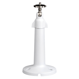 Soporte para cámara - Aluminio - Apto para uso en exterior - Instalación en techo o pared - Color blanco - 195 x 95 mm (diámetro base)