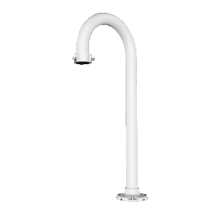 Soporte cornisa para domos motorizadas - Apto para uso exterior - Instalación en suelo - Color blanco - Pasador de cables