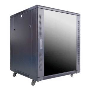 Armario rack para suelo - Hasta 18U rack de 19"(800*800) - Hasta 800 Kg de carga - Con ventilación y pasacables - 4 ventiladores