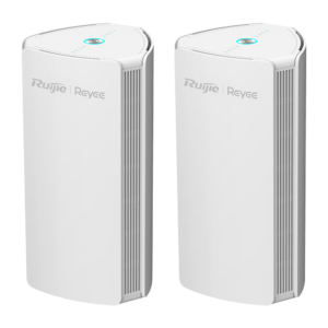 Reyee Pack 2 Routers Gigabit Mesh Wi-Fi 6 AX1800 - 3 Puertos RJ45 10/100/1000 Mbps - 802.11ax 2x2 doble banda 2.4 y 5 GHz  - Gestión Remota a través de Cloud y App - Control Parental