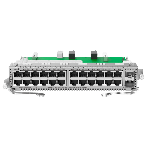 Reyee E-Lighten Line Card - Tarjeta de Interfaces para Switch modular - Compatible con RG-NBF6002M - 24 puertos RJ45 Gigabit + 2 puertos SFP+ 10 Gbps - Tamaño 1 Slot
