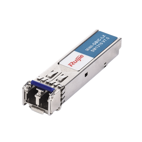 Ruijie Módulo transceptor SFP - Longitud de Onda 1310 nm - Fibra monomodo - Conector LC UPC dúplex - Máxima distancia 10 km - 1.25Gb/s - 1000Base-LX