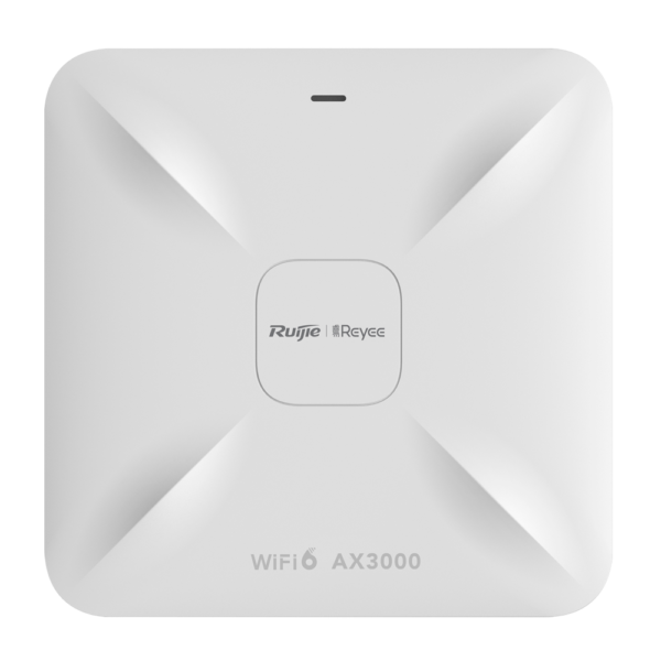 Reyee - AP Omnidireccional Wi-Fi 6 - Frecuencia 2.4 y 5 GHz - Soporta 802.11a/b/g/n/ac/ax - Velocidad transmisión hasta 3000 Mbps / 160MHz - Antenas MU-MIMO 2x2:2 en 2.4GHz