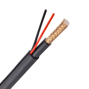 Cable Combinado - RG59 + alimentación - Rollo de 100 metros - Cubierta color negro - Cubierta exterior LSZH - Compatible con conector CON100HD