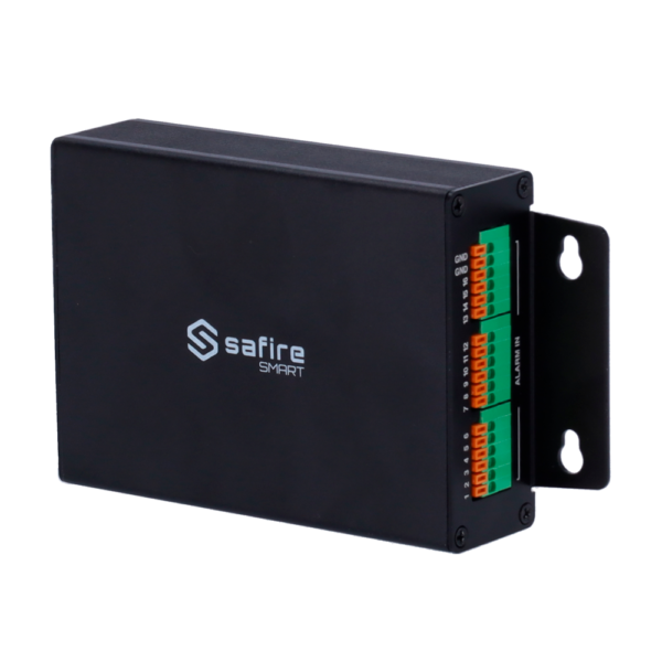 Safire Smart - Caja de entradas y salidas de alarma - 16 Entradas de alarma - 6 Salidas de relé - Plug and Play / Comunicación por USB - Compatible con grabadores DVR y NVR Safire Smart