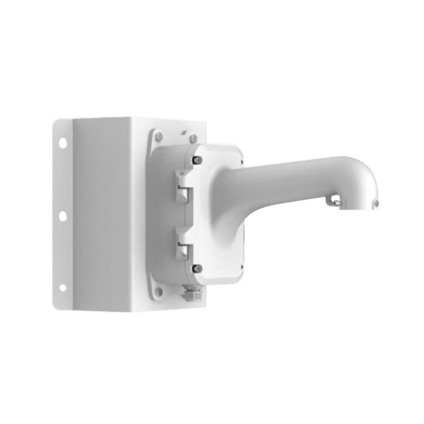 Soporte de esquina Safire Smart - Para domos motorizadas - Incluye caja de conexión - Apto para uso en exterior - Apto para instalación en esquina - Aleación de aluminio y acero