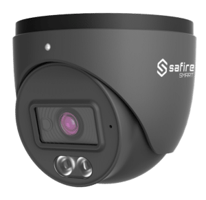 Safire Smart - Cámara Turret IP gama B1 - Resolución 4 Megapíxel (2566x1440) - Lente 2.8 mm | Detección de movimiento avanzada - Luz dual: IR + Blanco alcance 20 m | Micrófono - Impermeabilidad IP67 | PoE (IEEE802.3af)