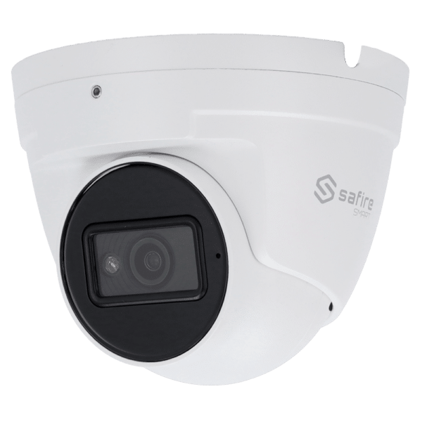 Safire Smart - Cámara Domo IP gama I2 AI Avanzado - Resolución 6 Megapíxel (3296×1856) - Lente 2.8 mm | Audio | IR 30m | MIC - AI Avanzado: Metadatos de vídeo y Detecc. Facial - Impermeabilidad IP67 | PoE (IEEE802.3af)