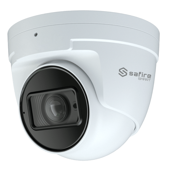 Safire Smart - Cámara Domo IP gama I2 AI Avanzado - Resolución 6 Megapíxel (3296×1856) - Lente Motorizada 2.8~12 mm | Audio | IR 50m - AI Avanzado: Metadatos de vídeo y Detecc Facial - Impermeabilidad IP67 | PoE (IEEE802.3af)