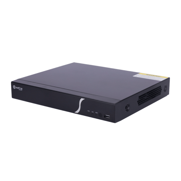 Safire Smart - Grabador NVR para cámaras IP gama B1 - 4 CH vídeo / Compresión H.265 - Resolución hasta 8Mpx / Ancho de banda 40Mbps - Salida HDMI 4K y VGA / 1HDD - Soporta eventos VCA de cámaras IP / Función POS