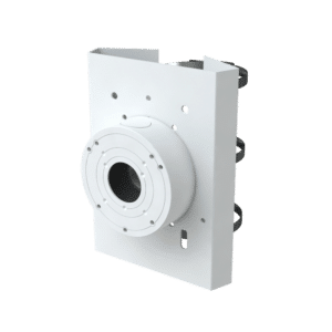 Soporte de poste Safire Smart - Altura 215 mm - Diámetro de la base para cámaras 109.5 mm - Apto para uso en exterior - Color blanco - Fabricado en aleación de aluminio