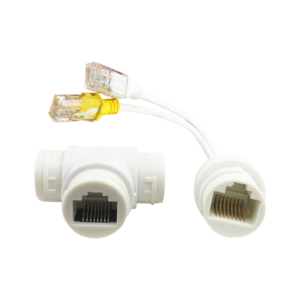 Combinador y separador PoE RJ45 - Para cámaras IP  - Color blanco