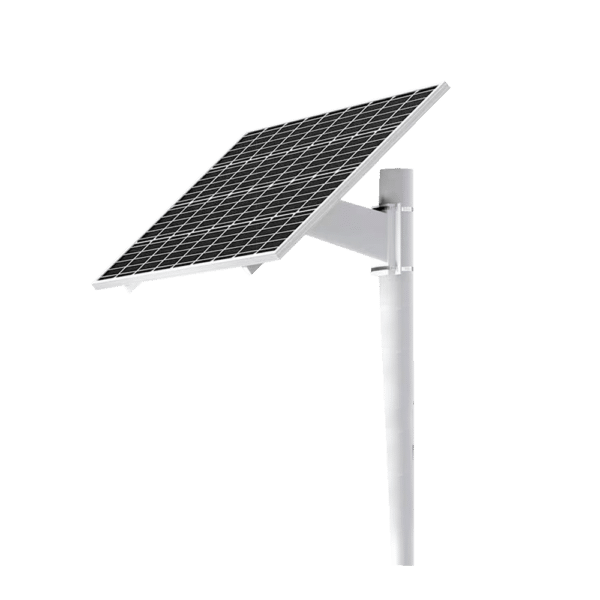 Sistema de alimentación autónoma para CCTV - Panel solar de 100W - Batería Litio LiFePo 512Wh (40Ah) - Regulador MPPT integrado - Soporte para anclaje en mástil - RS-485 para comunicación
