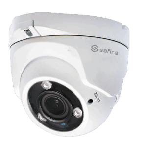 Cámara Turret Safire Gama ECO - Salida 4 en 1 / Resolución 3K (2880x1620) - High Performance CMOS 3K (5Mpx 16:9) - Lente varifocal 2.7~13.5 mm - IR Matrix LEDs Alcance 40 m - Impermeable IP66