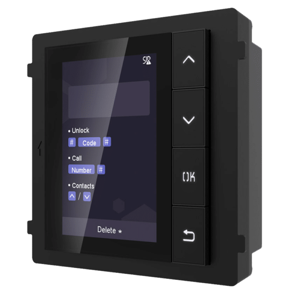Módulo de extensión - Pantalla TFT de 3.5" - Botonera de navegación - Almacentamiento 500 contactos - Apto para exterior IP65 - Montaje modular