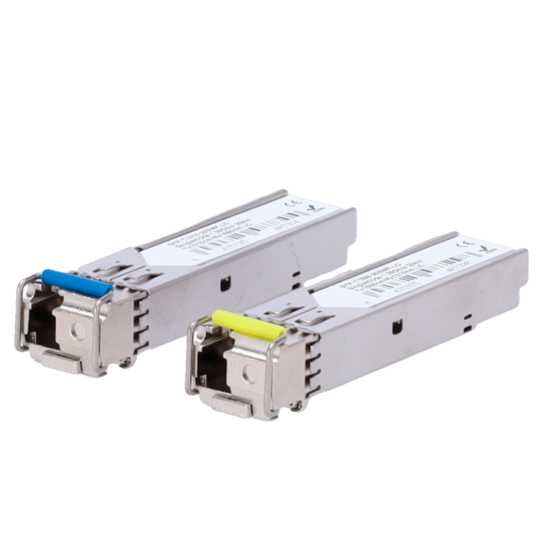 Pareja de módulos transceptores SFP - Tx 1550/1310 nm Rx 1310/1550 nm - Fibra monomodo - Conector LC Simplex - BiDi - Máximo 20 km - 1.25Gb/s - 1000Base-LX
