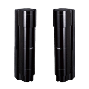 Detector de barrera por infrarrojos - Compatible con transmisor vía radio - Cableado | 4 haces | Función AND y OR - Alcance máx. de detección 100 m (ajustable) - Doble Tamper | Salida de alarma - Alimentación a pilas