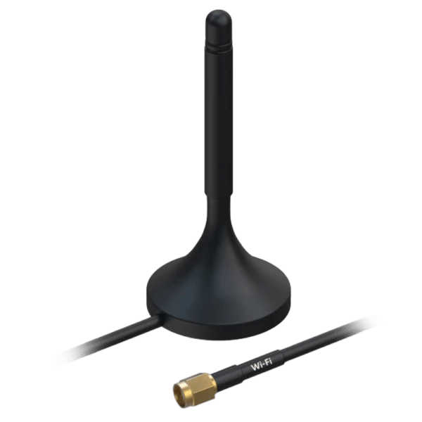 Teltonika - Antena Magnética WiFi - Frecuencia 2400~2500 MHz  - Conector RP SMA Macho - Impedancia 50 ohmios - Cable RG174 3 metros de longitud