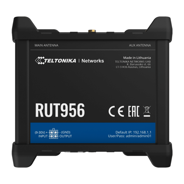 Teltonika Router 4G Industrial - 4 puertos Ethernet RJ45 Fast Ethernet - Dual SIM 4G (LTE) Cat 4 hasta 150Mbps - 3x Entrada + 3x Salida Digital + RS232 + RS485 - Wi-Fi 802.11b/g/n 2.4GHz - GNSS