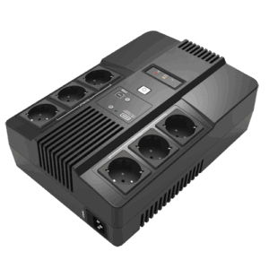 SAI monofásico line-interactive - Potencia 800VA/480W - Entrada 220~240 Vac /Salida 230 Vac - 6 salidas protegidas (3 UPS