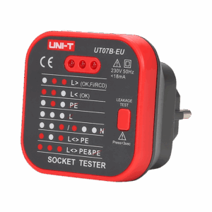 Tester de tomas eléctricas EU - Verificación de errores de cableado - Test de posibles fugas