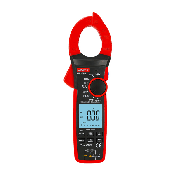 Pinza amperimétrica LCD - Medición en DC hasta 1000V y 1000A - Medición en AC hasta 1000V y 1000A - Resistencia/capacitancia/frecuencia/temperatura - Auto Rango | Test diodos| True RMS | NVC - Apertura de pinza de 42mm