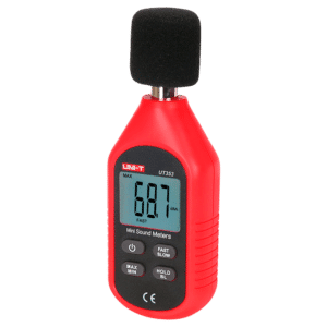 Medidor de nivel de sonido - Capta ruido hasta 130 dB con rápida respuesta - Display LCD retroiluminado - Diseño ergonómico