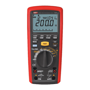 Medidor de resistencia de aislamiento - Multimétro de voltaje AC y DC hasta 600V - Rangos 50/100/250V/500V/1000V - Mide Resistencia