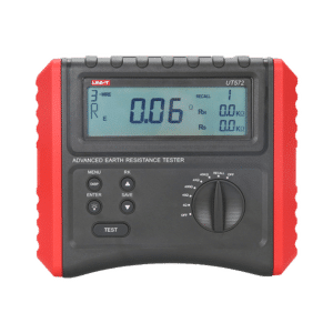 Medidor de resistencia a tierra - Display LCD - Medición de resistencia a tierra hasta 40kΩ - Medición de resistividad del suelo de hasta 40kΩ - Almacenamiento de datos - Apagado automático