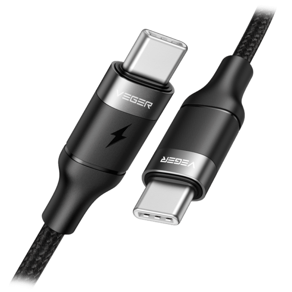 Veger - Cable USB2.0 para portátiles - USB-C a USB-C - Cubierta de metal