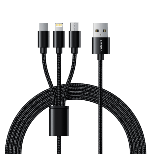 Veger - Cable USB 3 en 1 - USB-A a USB-C
