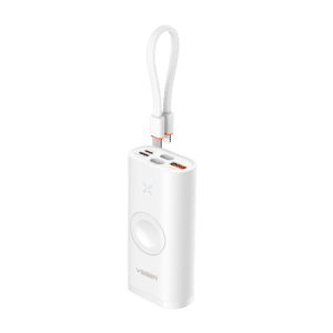 VEGER Mini Power bank con LEDs carga - Capacidad 10000mAh - Entradas USB-C