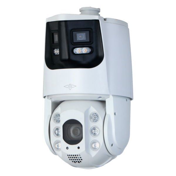 X-Security PTZ IP gama ULTRA - Doble Lente (Panorámica 4Mpx + PTZ 4Mpx) - Lente PTZ 5~125 mm | 25X  | Face Detection - Lente panorámica 2.8 mm | Dual Light 200 m - AutoTracking | Alarmas | Audio | MicroSD | IP66 - IVS | Active Deterrence | Smartlight