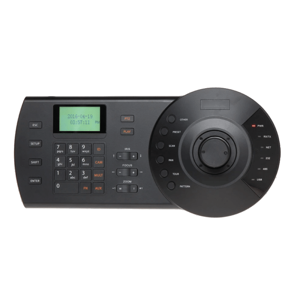 Teclado de control IP X-Security - Pantalla LCD - Conexión RS485 / RS422 / RJ45 / RS232 - Joystick 3 axis