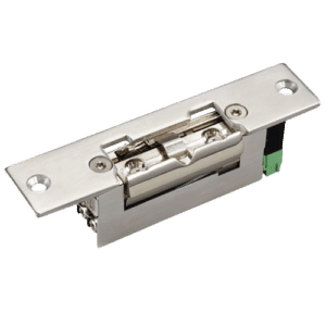 Abrepuertas eléctrico - Para puerta sencilla | Pestillo regulable - Modo apertura Fail Secure (NO) | Señal de puerta - Fuerza de retención 300 kg - Alimentación DC 12V - Montaje encastrado