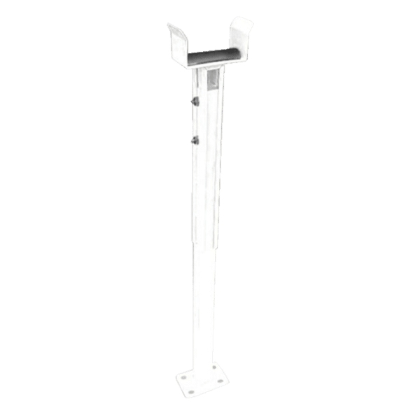 Soporte vertical para brazo de barrera - Compatible con ZK-PROBG30xx - Para barreras de brazo de 6 metros - Altura regulable: 77 ~ 102 cm - Fácil instalación - Colo blanco