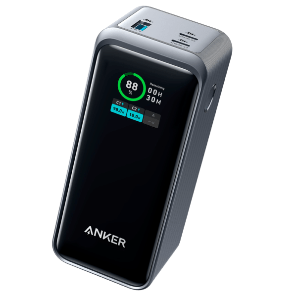 Anker Power bank con pantalla - Capacidad 20000mAh  - Entradas 2x USB-C - Salidas 2x USB-C