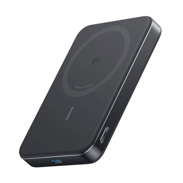 Anker Power bank MagGo - Capacidad 10000mAh  - Entrada 1x USB-C  - Salidas USB-C e inalámbrica - Carga 2 dispositivos a la vez - Color negro | Carga rápida 15W