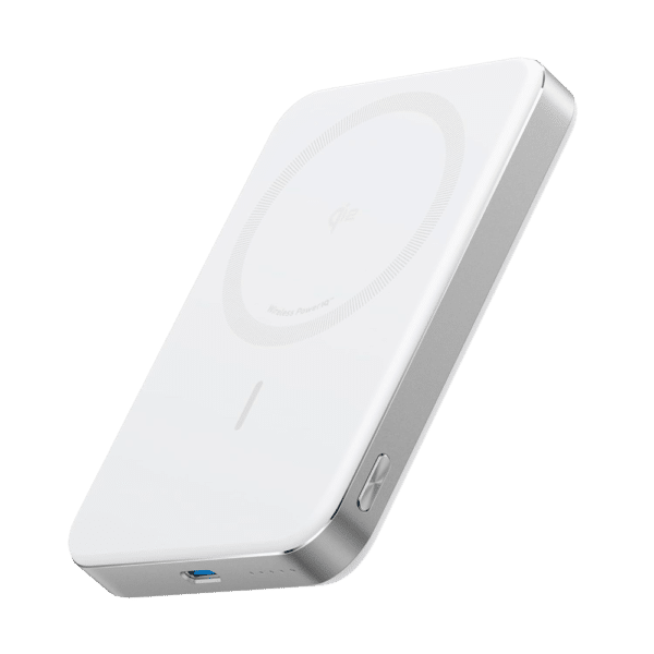 Anker Power bank MagGo - Capacidad 10000mAh  - Entrada 1x USB-C  - Salidas USB-C e inalámbrica - Carga 2 dispositivos a la vez - Color blanco | Carga rápida 15W