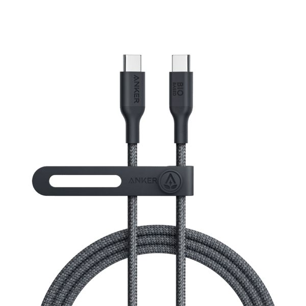 Anker - Cable USB2.0  - USB-C a USB-C - Cable de Bio-Nylon trenzado - Longitud 1.8m - Color negro